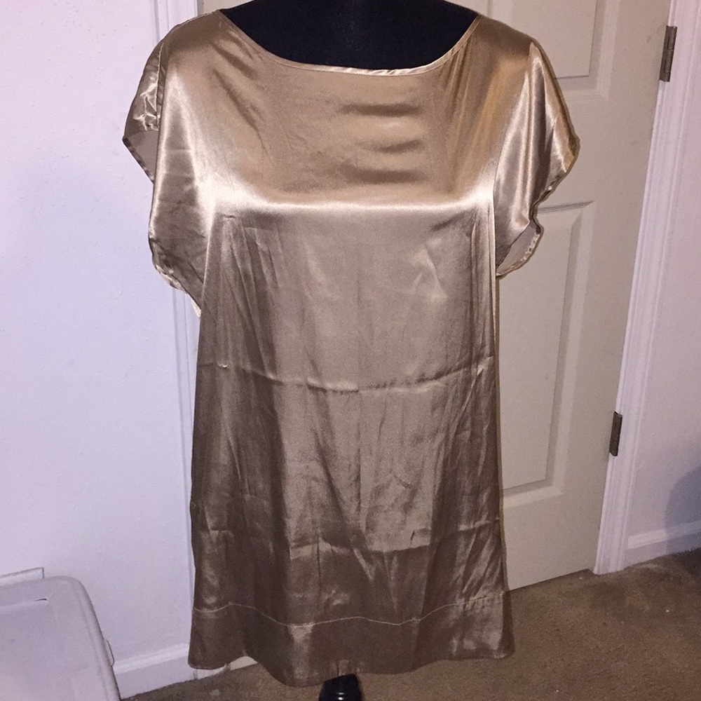 Satin Blouse With Cap Sleeves